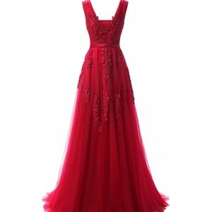 Burgundy Evening Gown